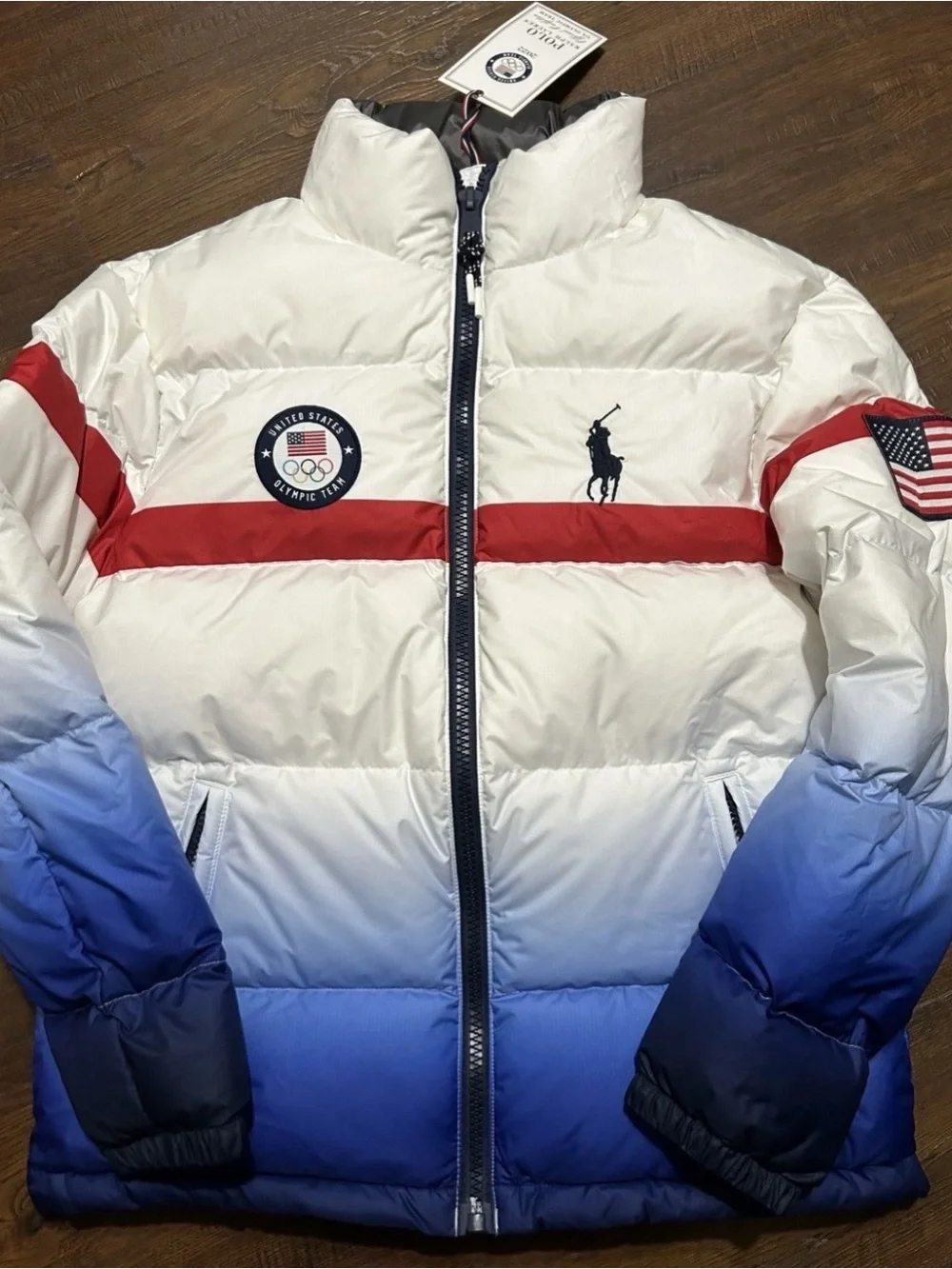 Polo Ralph Lauren Team USA Olympic Puffer Jacket 2022 Size S